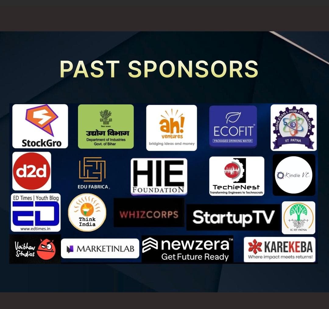 Wall of past E-Cell IIT Patna sponsors